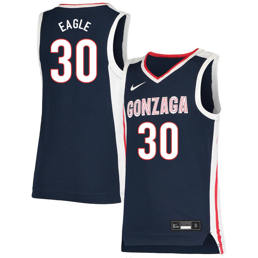 Men #30 Abe Eagle Gonzaga Bulldogs College Basketball Jerseys Sale-Navy - Click Image to Close